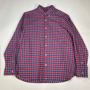 Vineyard Vines OTG On-The-Go Performance Plaid Shirt Mens Large Red Blue brrr